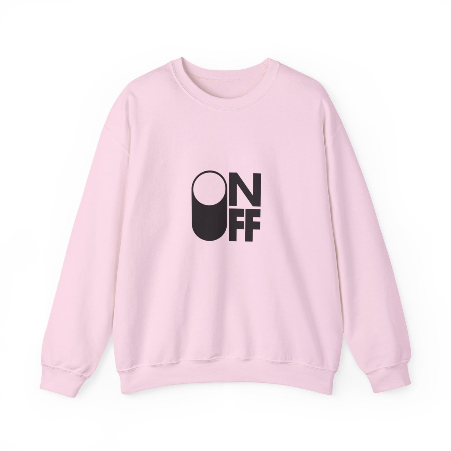 Cozy Unisex Crewneck Sweatshirt with ON/OFF Design, Casual Wear, Gift for Tech Lovers, Fall Style, Everyday Comfort