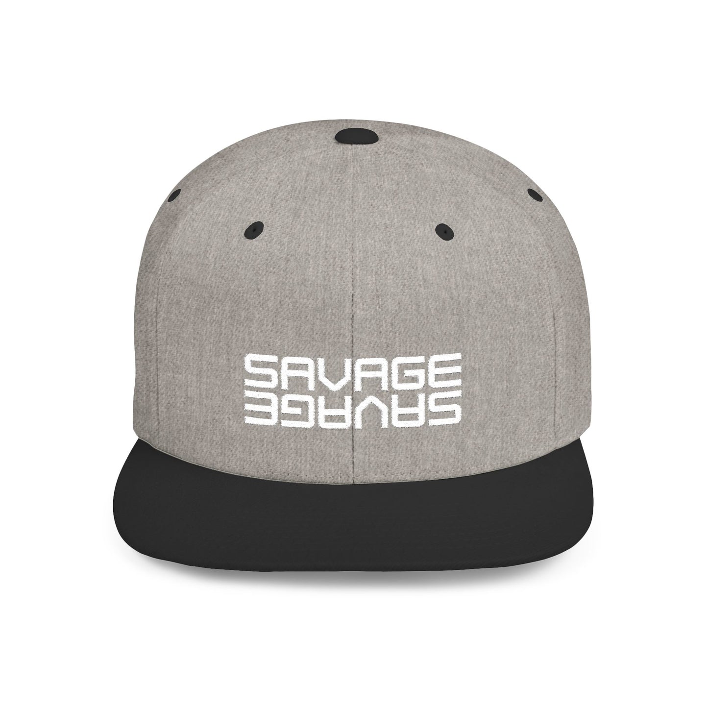 Savage Spirit Flat Bill Snapback Hat | Trendy Adjustable Cap for Streetwear Lovers, Gift for Friends, Summer Fashion Accessory, Cool