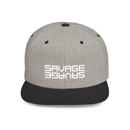 Savage Spirit Flat Bill Snapback Hat | Trendy Adjustable Cap for Streetwear Lovers, Gift for Friends, Summer Fashion Accessory, Cool