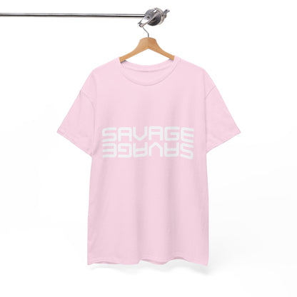 Savage Graphic Heavy Cotton Tee | Casual Streetwear, Motivational Wear, Birthday Gift, Trendy Apparel, Self-Expression T-Shirt