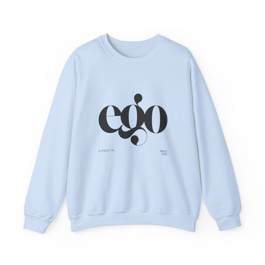 Ego Crewneck Sweatshirt, Cozy unisex apparel, Gift for fashion lovers, Casual wear, Perfect for winter, Graphic sweatshirt for