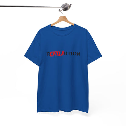 Heavy Cotton Tee - REVOlution Graphic Shirt, Casual Wear, Gift for Change Makers, Bold Statement Tee, Everyday Streetwear
