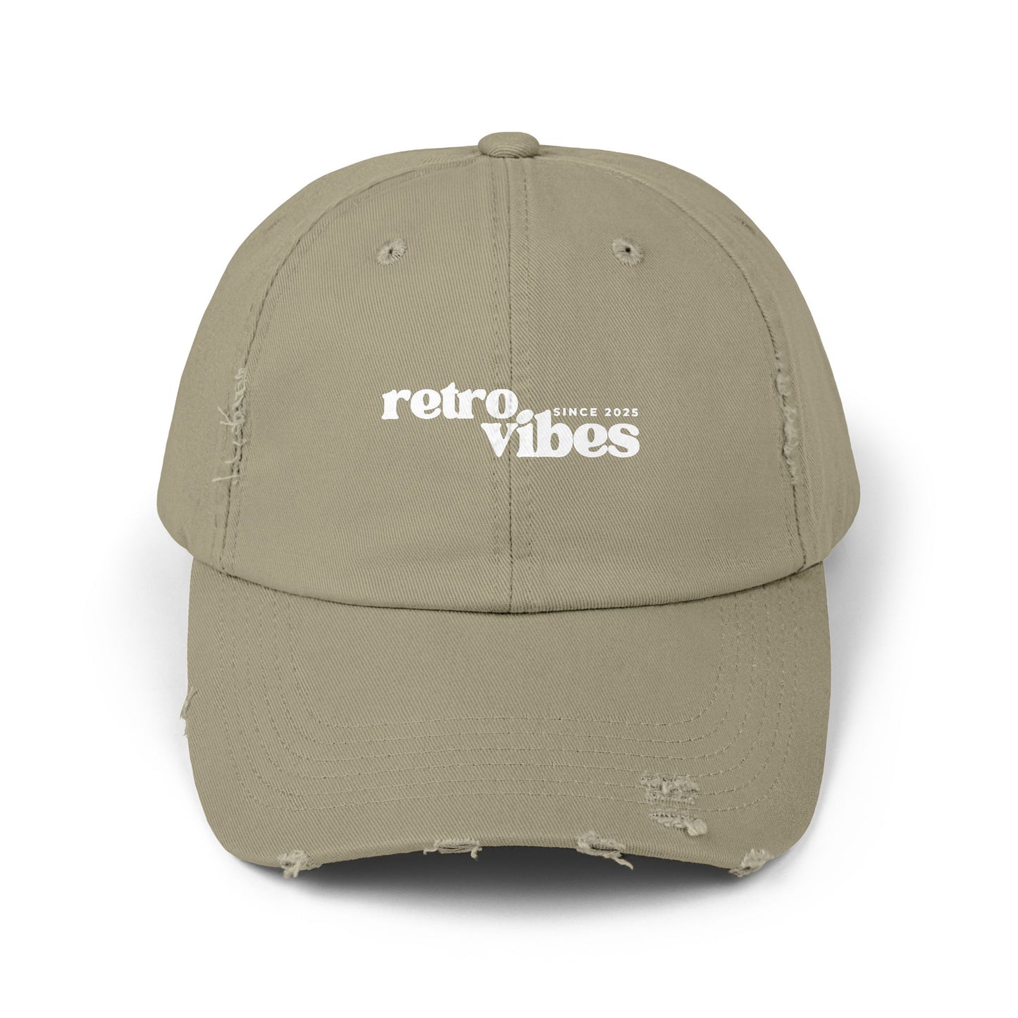 Retro Vibes Distressed Unisex Cap, Vintage Baseball Hat, Streetwear Accessory, Casual Headwear, Perfect for Festivals and Daily Wear
