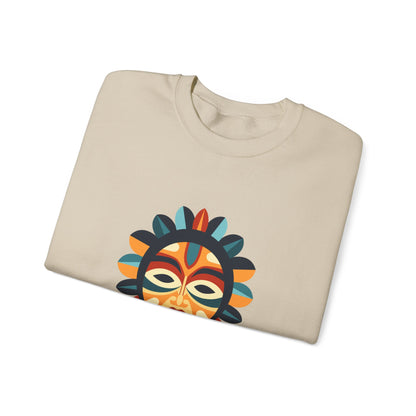 Colorful Art-Inspired Crewneck Sweatshirt, Bohemian Style Sweatshirt, Unisex Fashion Layer, Cozy Gift for Her/Him, Artsy Sweat, Ethnic