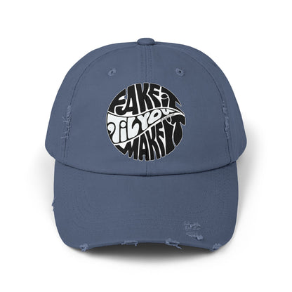 Retro Distressed Cap: Casual Fashion Statement, Gift for Him/Her, Everyday Wear, Trendy Headwear, Perfect for Outdoor Activities