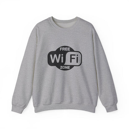 Cozy WiFi Zone Sweatshirt | Unisex Crewneck | Perfect for Home, Travel, or Gifts