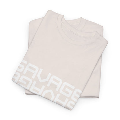 Savage Graphic Heavy Cotton Tee | Casual Streetwear, Motivational Wear, Birthday Gift, Trendy Apparel, Self-Expression T-Shirt