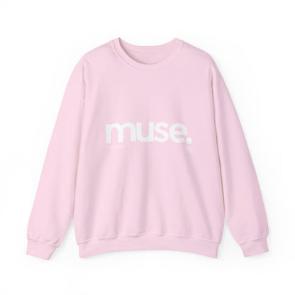 Chic Muse Unisex Heavy Blend Crewneck Sweatshirt, Cozy Casual Style, Gift for Creatives, Fashionable Sweatshirt, Layering Essential