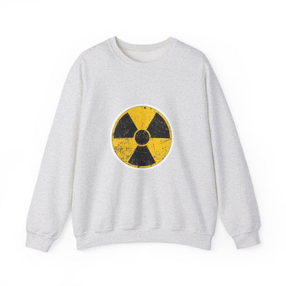 Radiation Symbol Sweatshirt, Vintage Crewneck, Unisex Cozy Attire, Casual Everyday Wear, Perfect Gift for Geek Culture