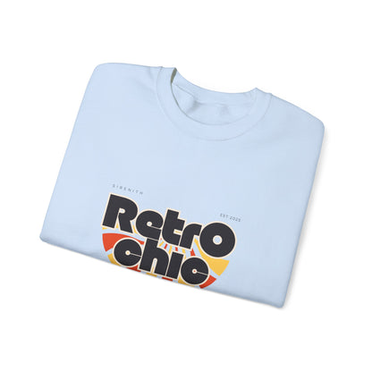 Retro Chic Unisex Crewneck Sweatshirt, Vintage Fashion Sweater, Cozy Casual Wear, Gift for Her, Perfect for Fall