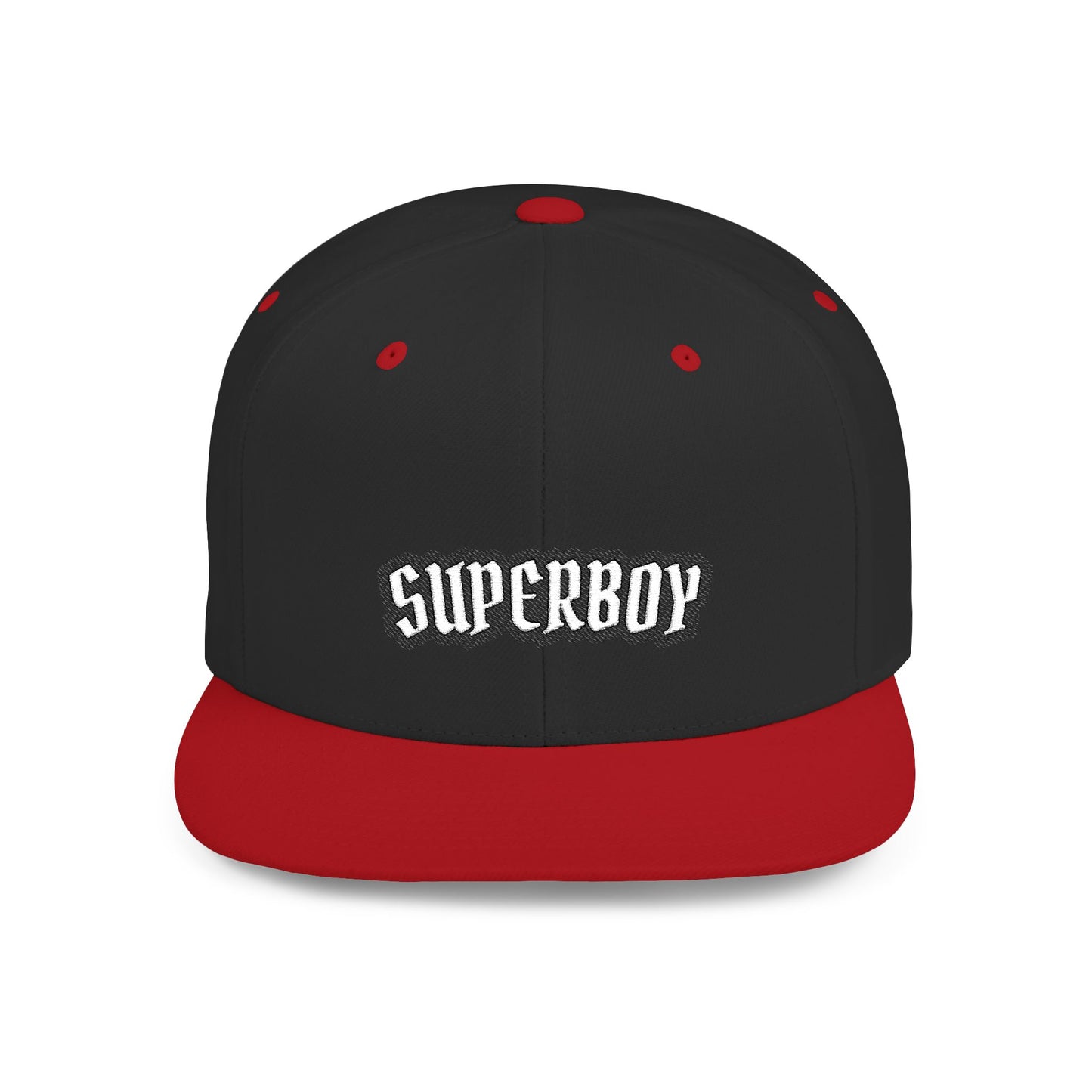 Superboy Flat Bill Snapback Cap, Trendy Hat for Casual Outfits, Unique Gift for Gamers, Streetwear Style, Birthday and Holiday Present