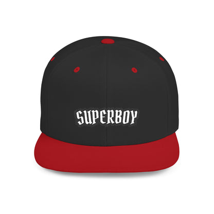 Superboy Flat Bill Snapback Cap, Trendy Hat for Casual Outfits, Unique Gift for Gamers, Streetwear Style, Birthday and Holiday Present