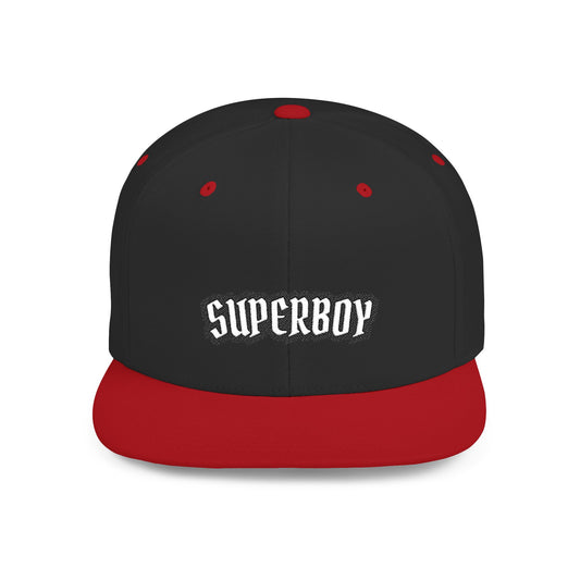 Superboy Flat Bill Snapback Cap, Trendy Hat for Casual Outfits, Unique Gift for Gamers, Streetwear Style, Birthday and Holiday Present
