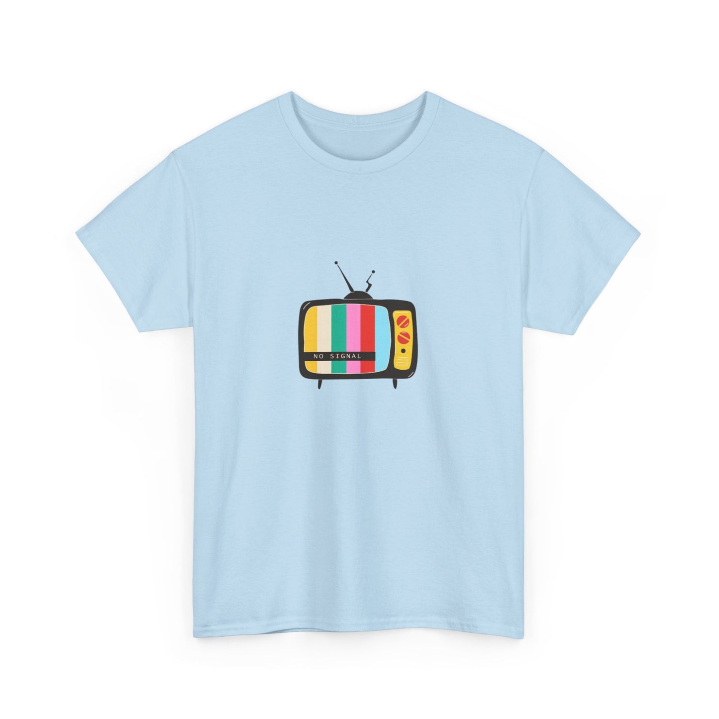 Retro TV Graphic Heavy Cotton Tee, Vintage Style Shirt, Gift for TV Lovers, Casual Wear, Fun Summer Tee, Graphic Tee