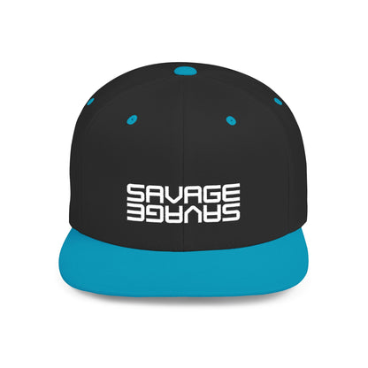 Savage Spirit Flat Bill Snapback Hat | Trendy Adjustable Cap for Streetwear Lovers, Gift for Friends, Summer Fashion Accessory, Cool