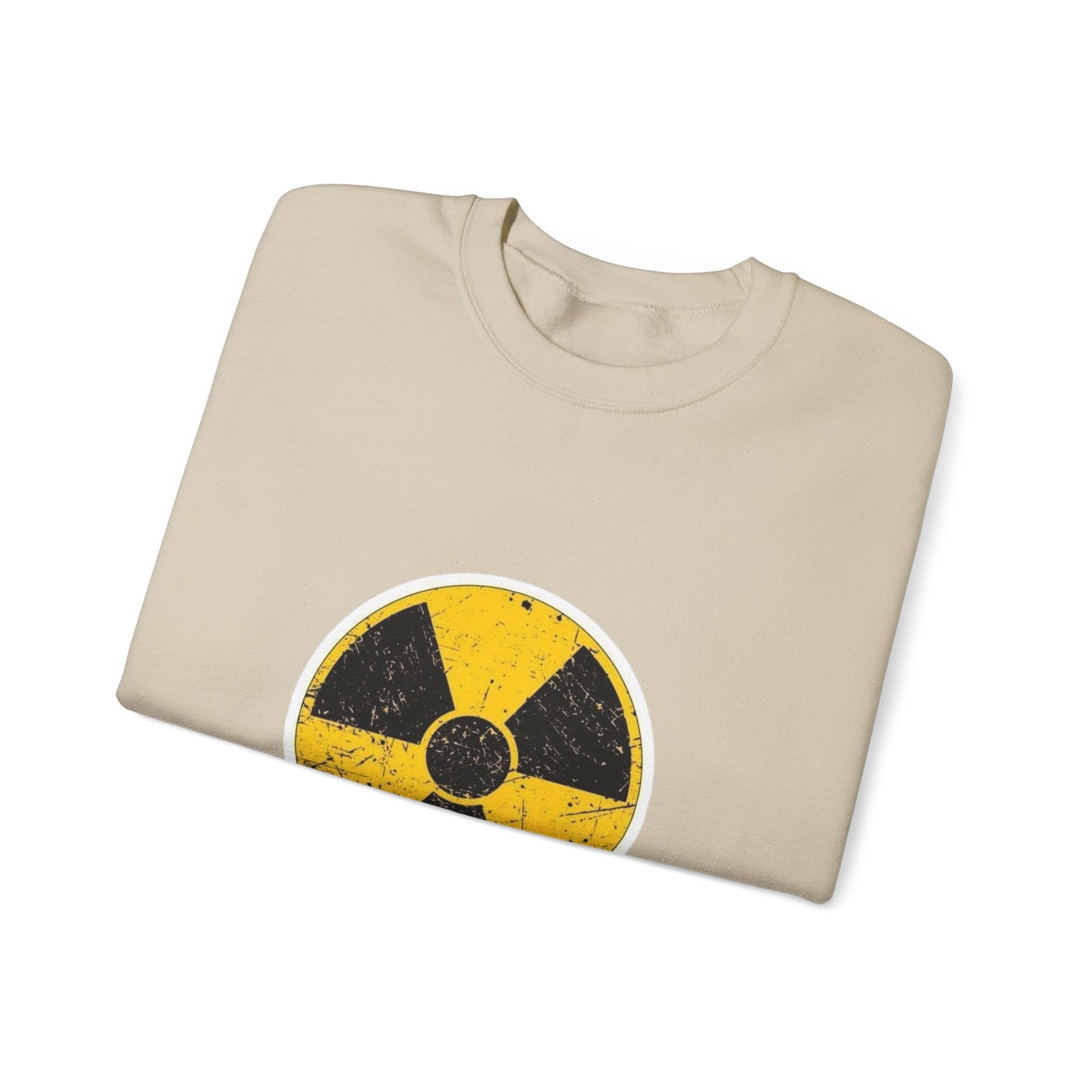 Radiation Symbol Sweatshirt, Vintage Crewneck, Unisex Cozy Attire, Casual Everyday Wear, Perfect Gift for Geek Culture