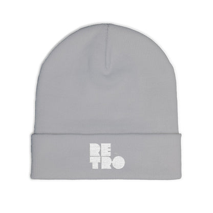 Retro Embroidered Knit Beanie, Cozy Winter Hat, Fashionable Beanie, Stylish Headwear, Perfect Gift for Him or Her