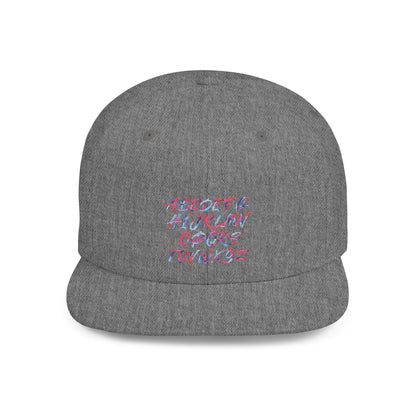 Trendy Flat Bill Snapback Hat, Casual Streetwear Cap, Hip Hop Accessory, Unisex Headwear, Perfect for Festivals and Everyday Style