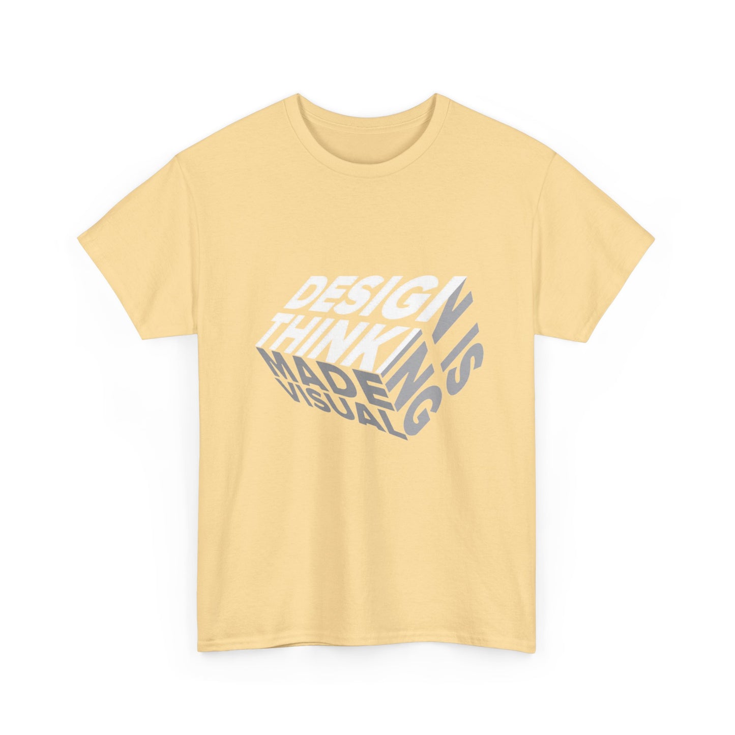 Design Thinking  Heavy Cotton Tee, Casual Graphic Tees, Gift for Designers, Cool Everyday Wear, Unique Art Shirt, Trendy Fashion Top