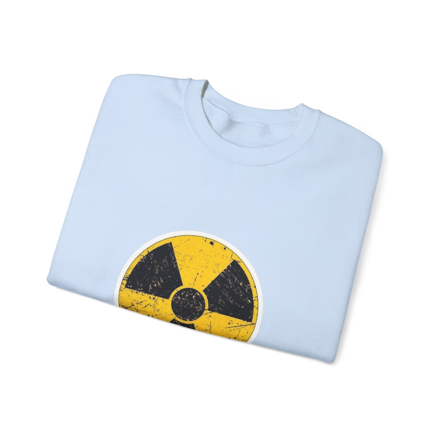 Radiation Symbol Sweatshirt, Vintage Crewneck, Unisex Cozy Attire, Casual Everyday Wear, Perfect Gift for Geek Culture