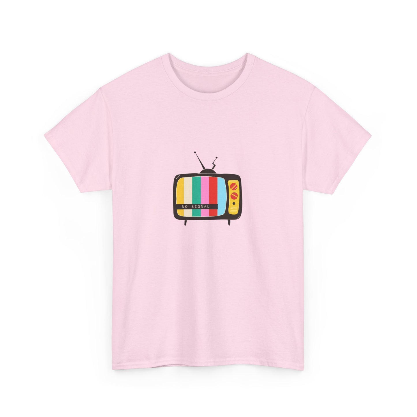 Retro TV Graphic Heavy Cotton Tee, Vintage Style Shirt, Gift for TV Lovers, Casual Wear, Fun Summer Tee, Graphic Tee