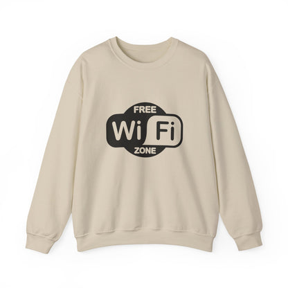 Cozy WiFi Zone Sweatshirt | Unisex Crewneck | Perfect for Home, Travel, or Gifts