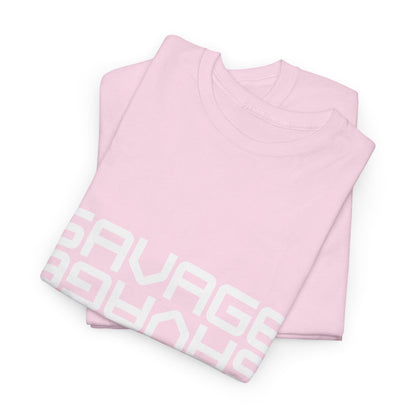 Savage Graphic Heavy Cotton Tee | Casual Streetwear, Motivational Wear, Birthday Gift, Trendy Apparel, Self-Expression T-Shirt