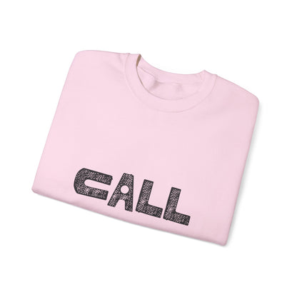 Call Graphic Unisex Crewneck Sweatshirt, Cozy Apparel, Casual Wear, Everyday Style, Gift for Friends