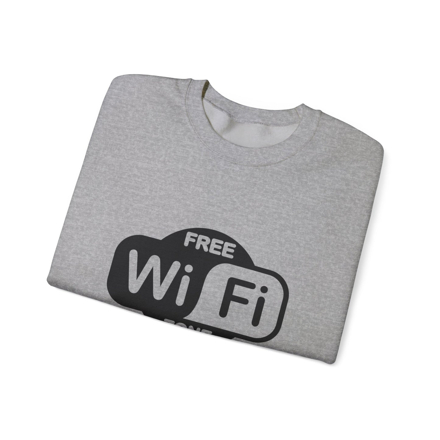 Cozy WiFi Zone Sweatshirt | Unisex Crewneck | Perfect for Home, Travel, or Gifts