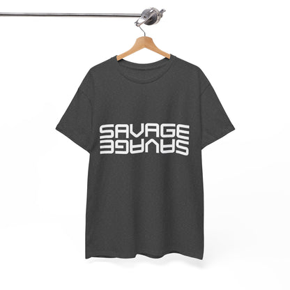 Savage Graphic Heavy Cotton Tee | Casual Streetwear, Motivational Wear, Birthday Gift, Trendy Apparel, Self-Expression T-Shirt
