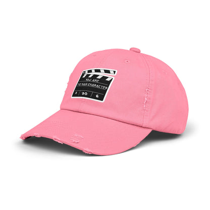 Unisex Distressed Cap | You're the Main Character | Casual Style, Gift for Film Lovers, Movie Nights, Everyday Wear, Trendy Accessory
