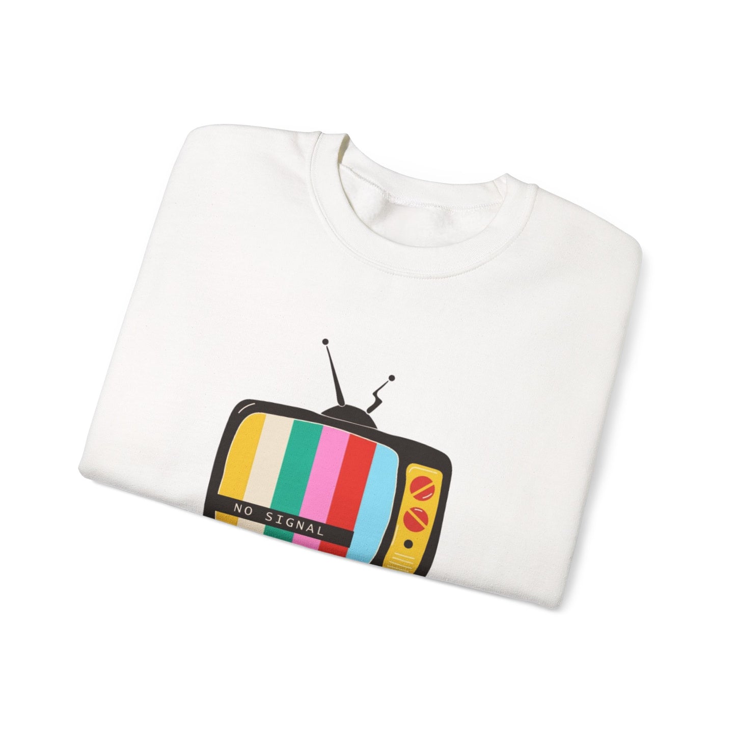 Retro TV Crewneck Sweatshirt, Cozy Casualwear, Perfect for Movie Nights, Gift for Media Lovers, Vintage Aesthetic, Unisex Apparel