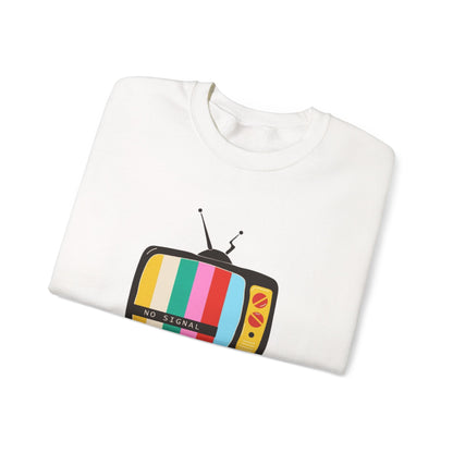 Retro TV Crewneck Sweatshirt, Cozy Casualwear, Perfect for Movie Nights, Gift for Media Lovers, Vintage Aesthetic, Unisex Apparel