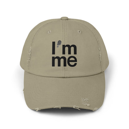 Unisex Distressed Cap - I'm Me Cap, Casual Fashion Hat, Gift for Him/Her, Trendy Streetwear Accessory, Everyday Cap