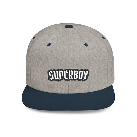 Superboy Flat Bill Snapback Cap, Trendy Hat for Casual Outfits, Unique Gift for Gamers, Streetwear Style, Birthday and Holiday Present