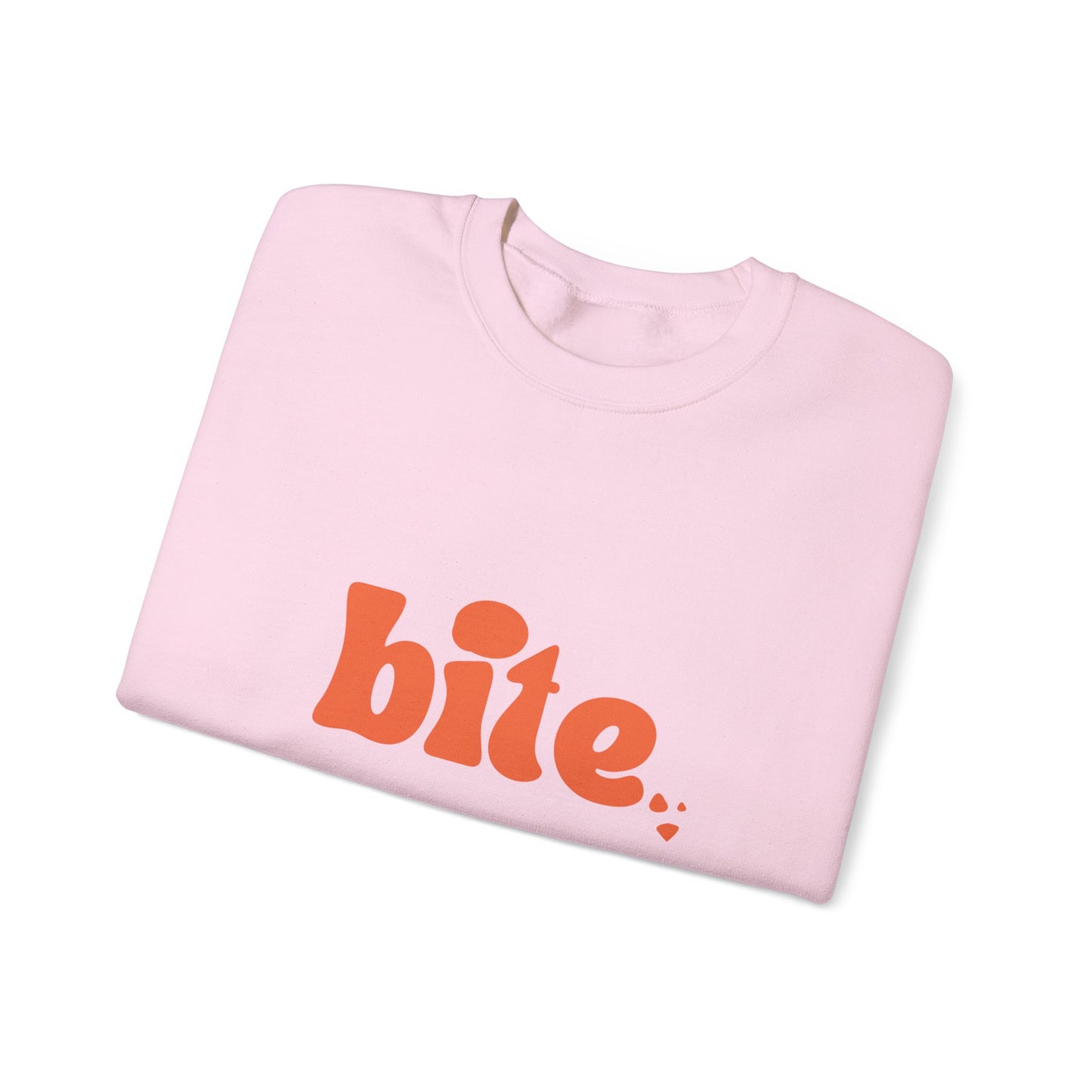 Bite Graphic Crewneck Sweatshirt, Cozy Unisex Sweatshirt for Casual Wear, Perfect Gift for Food Lovers, Trendy Fall Fashion, Holiday Apparel