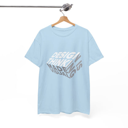 Design Thinking  Heavy Cotton Tee, Casual Graphic Tees, Gift for Designers, Cool Everyday Wear, Unique Art Shirt, Trendy Fashion Top