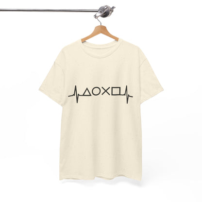 Heartbeat Graphic Tee for Everyday Wear, Cotton T-shirt, Casual Gift, Music Lover Shirt, Trendy Everyday Tee