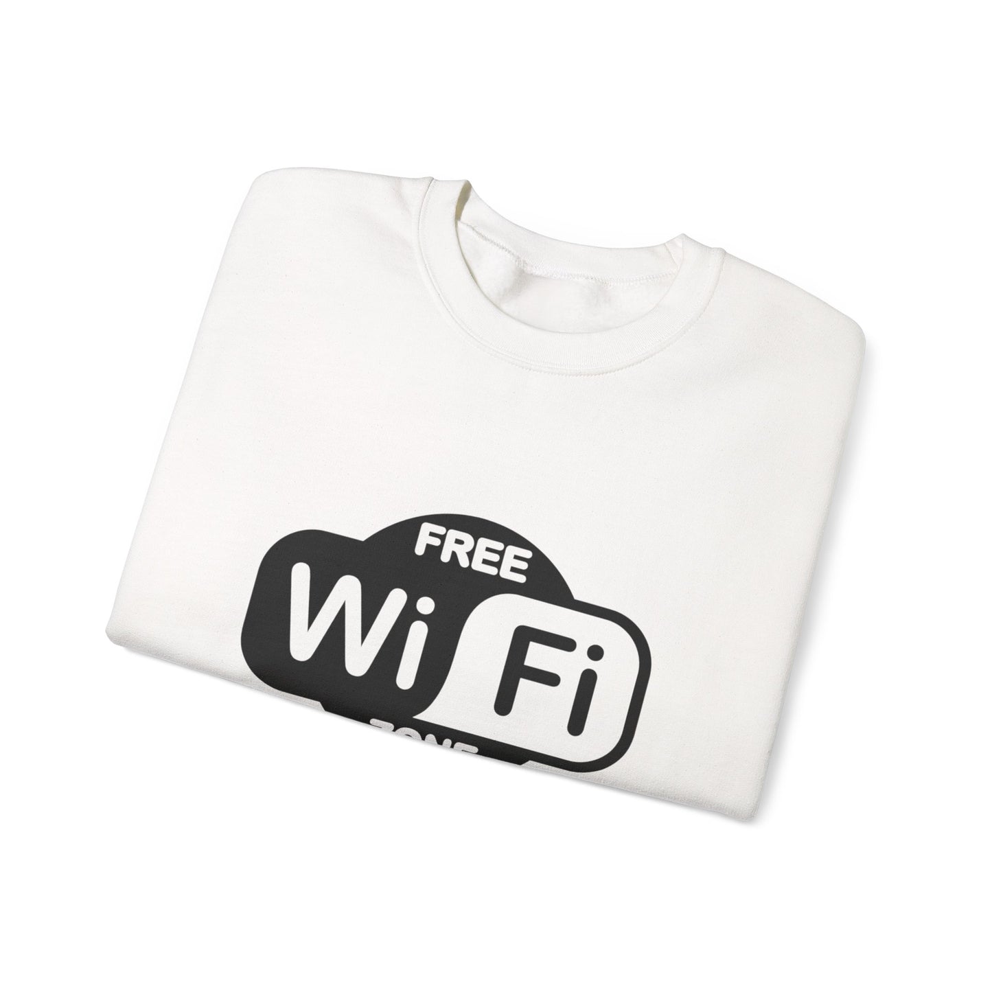 Cozy WiFi Zone Sweatshirt | Unisex Crewneck | Perfect for Home, Travel, or Gifts