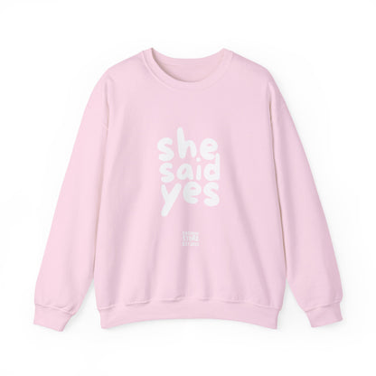 She Said Yes Sweatshirt, Engagement Gift for Bride-to-Be, Cozy Crewneck, Wedding Celebration, Proposal Reminder