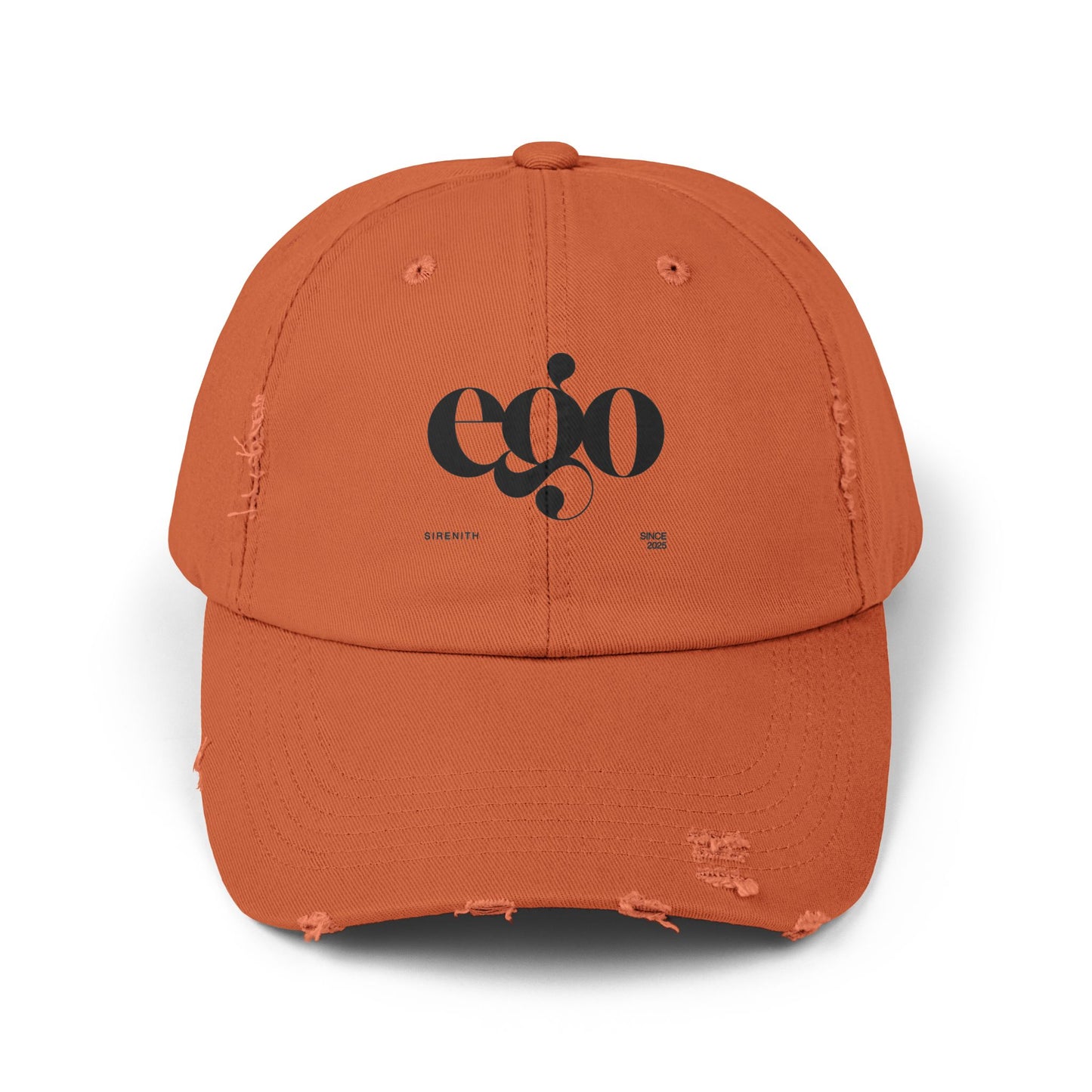 Distressed Unisex Cap with 'Ego' Design | Trendy Everyday Hat, Gift for Fashion Lovers, Casual Wear, Street Style, Personalized Gift
