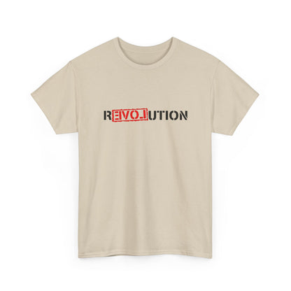 Heavy Cotton Tee - REVOlution Graphic Shirt, Casual Wear, Gift for Change Makers, Bold Statement Tee, Everyday Streetwear