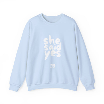 She Said Yes Sweatshirt, Engagement Gift for Bride-to-Be, Cozy Crewneck, Wedding Celebration, Proposal Reminder