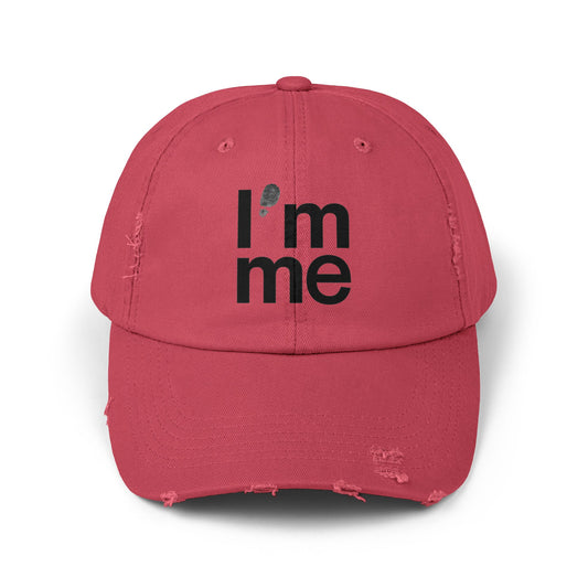 Unisex Distressed Cap - I'm Me Cap, Casual Fashion Hat, Gift for Him/Her, Trendy Streetwear Accessory, Everyday Cap
