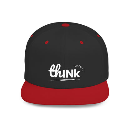 Trendy Snapback Hat, Casual Cap, Adjustable Flat Bill, Gift for Him, Streetwear Essential, Think Hat, Cool Accessories