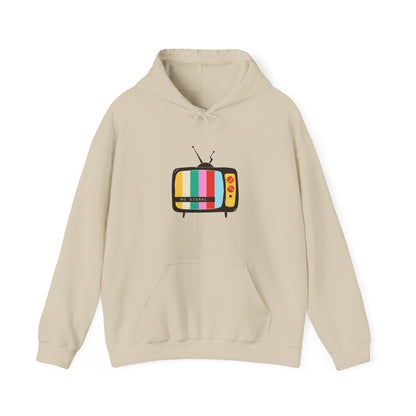 Retro TV Graphic Unisex Hoodie, Vintage Sweater, Cozy Fun Sweatshirt, Gift for Gamers, Movie Lovers, Perfect for Fall