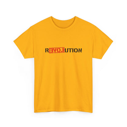 Heavy Cotton Tee - REVOlution Graphic Shirt, Casual Wear, Gift for Change Makers, Bold Statement Tee, Everyday Streetwear