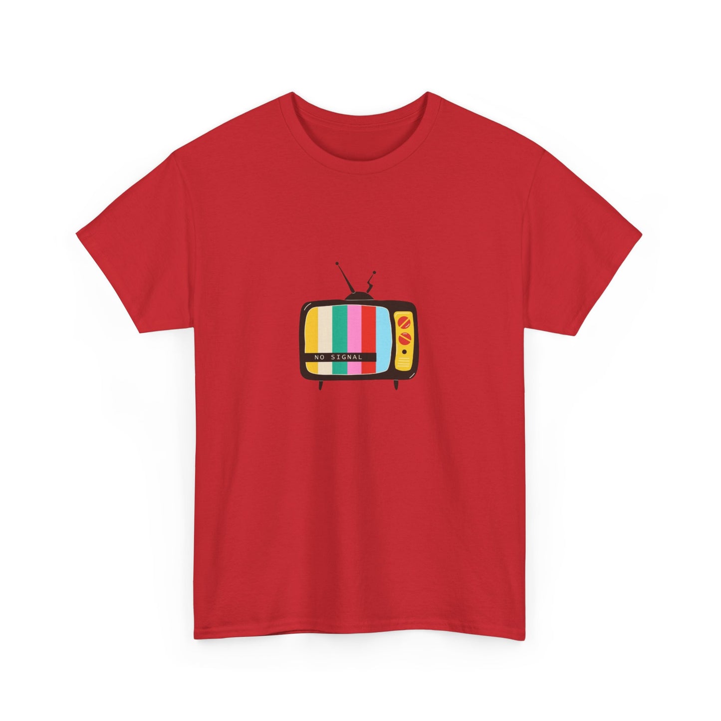 Retro TV Graphic Heavy Cotton Tee, Vintage Style Shirt, Gift for TV Lovers, Casual Wear, Fun Summer Tee, Graphic Tee