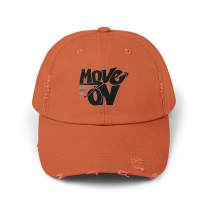Motivational Distressed Cap: Move On, Casual Hat, Outdoor Gear, Gift for Graduates, Trendy Accessories