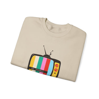 Retro TV Crewneck Sweatshirt, Cozy Casualwear, Perfect for Movie Nights, Gift for Media Lovers, Vintage Aesthetic, Unisex Apparel